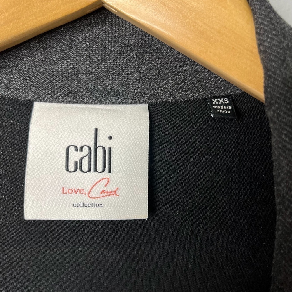 CAbi Mesh Back Full Zipper Belted Jacket Style 3184 Size Large Gray Size XXS - Picture 10 of 12